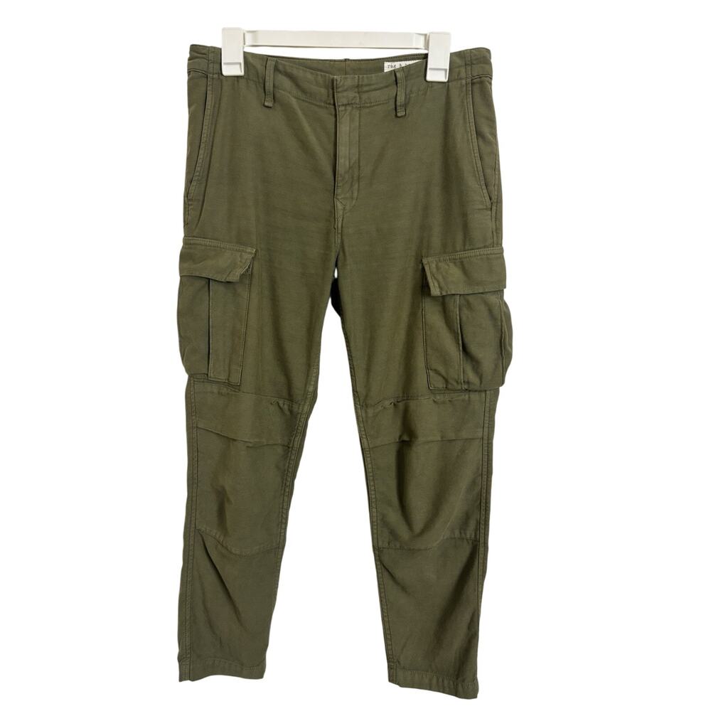 Rag & Bone Army Green Cargo Pants 25 Cotton Utility Military Flap Pockets Casual